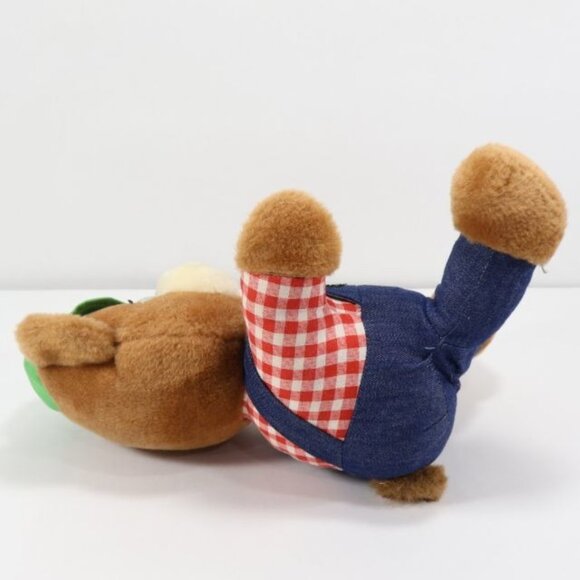 Vintage Super Crost Seed Teddy Bear Stuffed Animal Farmer Toy - Picture 4 of 7